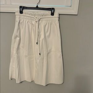 Proenza Schouler White Leather Smocked Knee-length Skirt